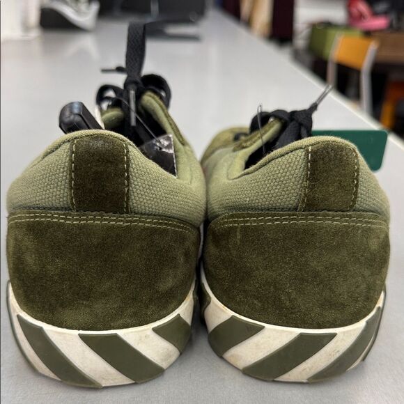 Off-White Olive Green Men's Sneakers - Picture 3 of 7